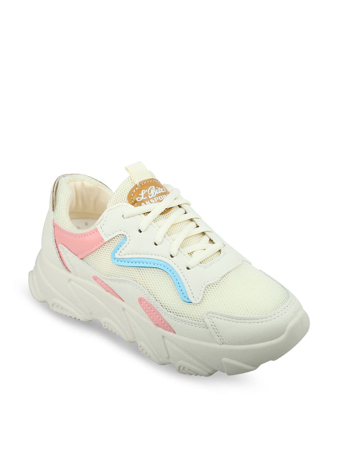 CASSIEY Women Cream Mesh Walking Shoes - view 1