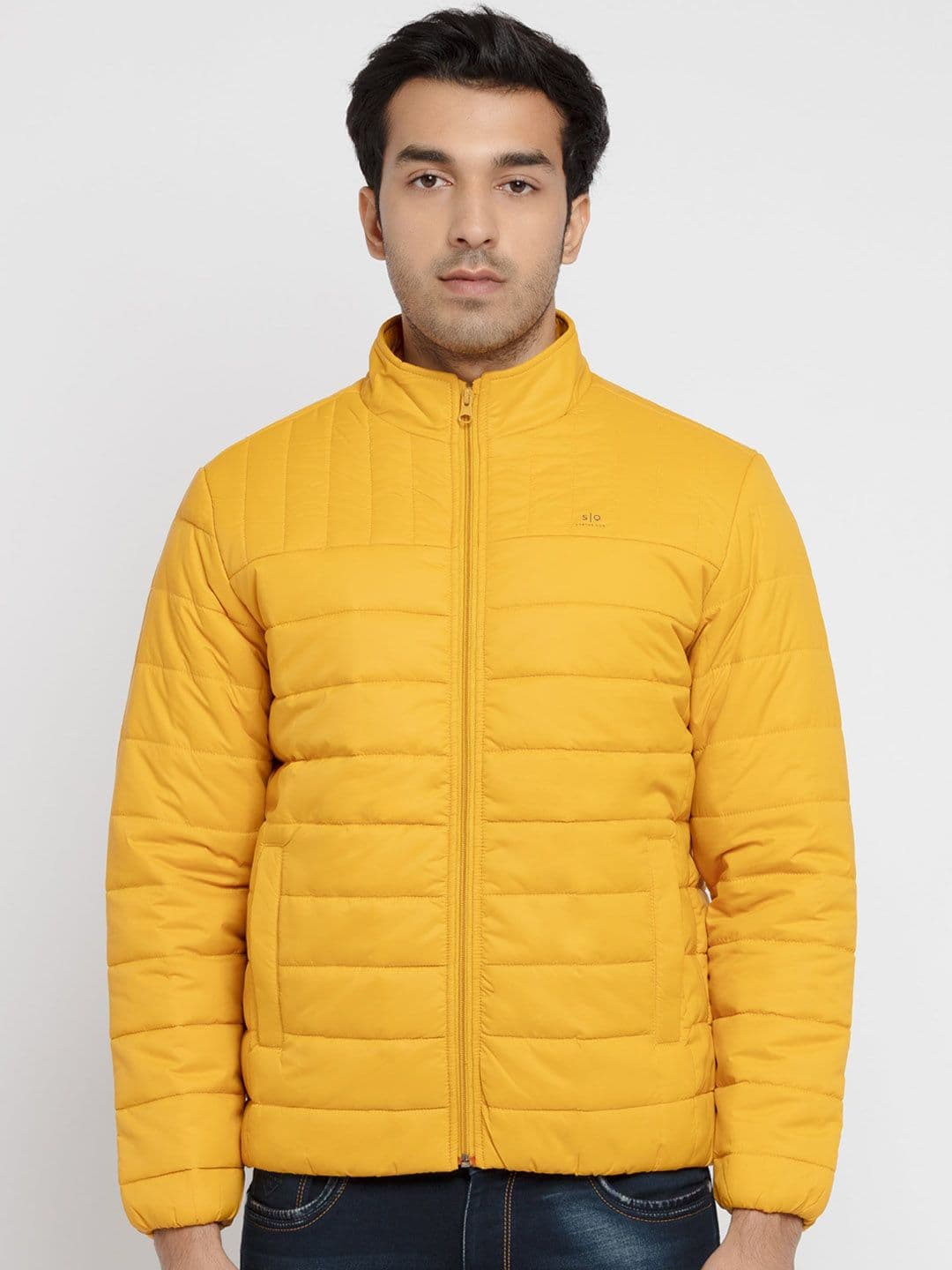 Status Quo Men Mock Collar Puffer Jacket - view 1