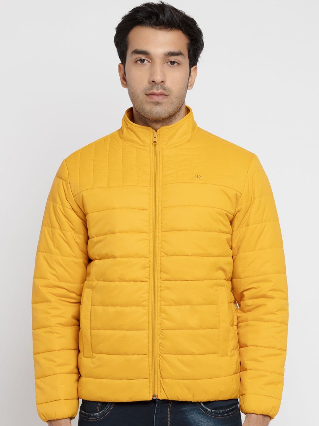 Status Quo Men Mock Collar Puffer Jacket - view 1