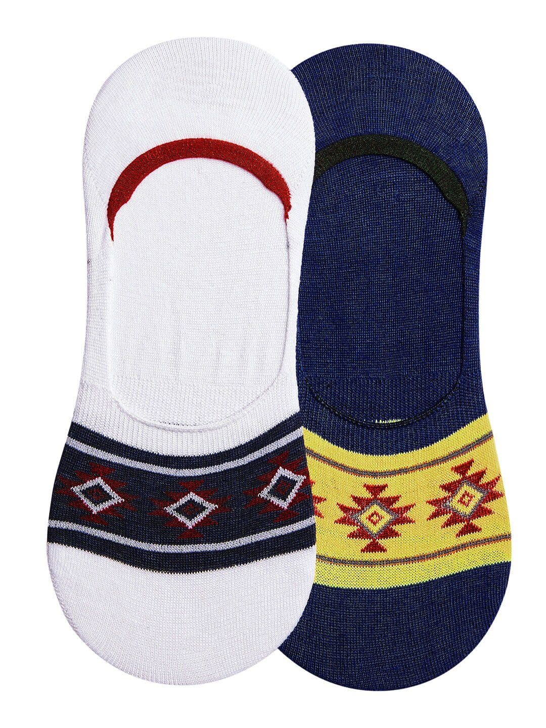 SECRETS BY ZEROKAATA Unisex Checked Pack Of 2 Shoe Liners Cotton Socks - view 1