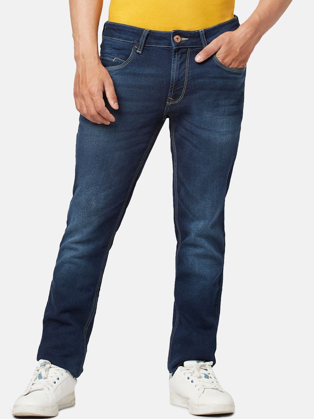 SF JEANS by Pantaloons Men Slim Fit Light Fade Jeans - view 1