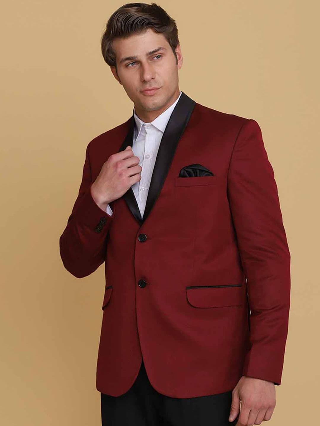 TAHVO Men Slim-Fit Single-Breasted Two-Piece Formal Suit - view 1