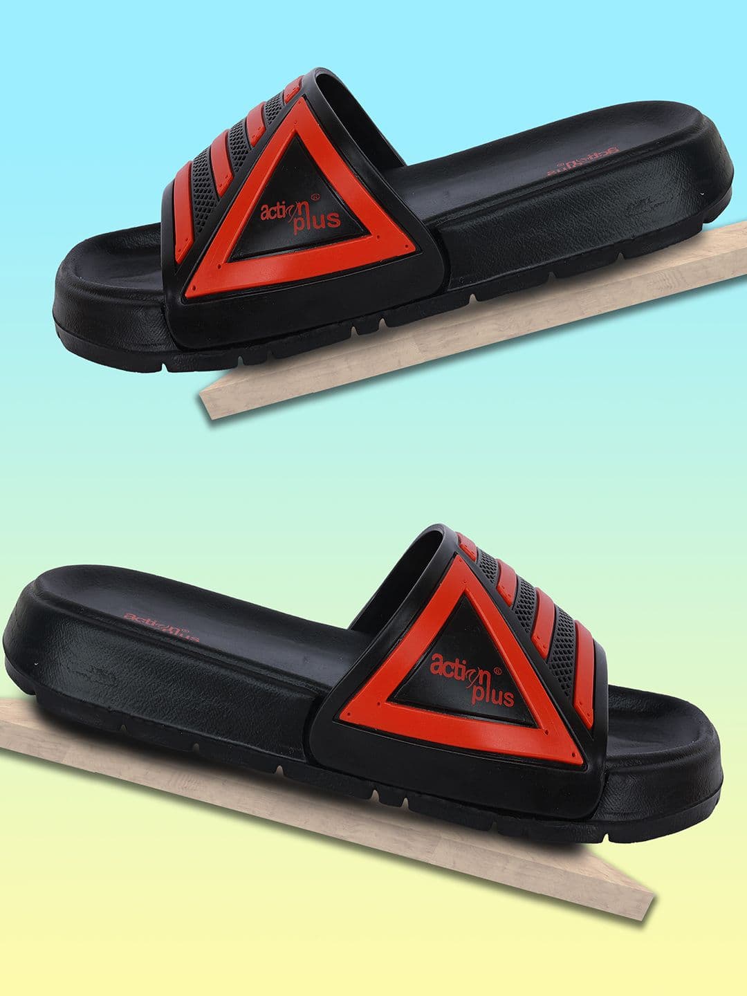 Action EVA Flotter Men Striped Rubber Sliders - view 1