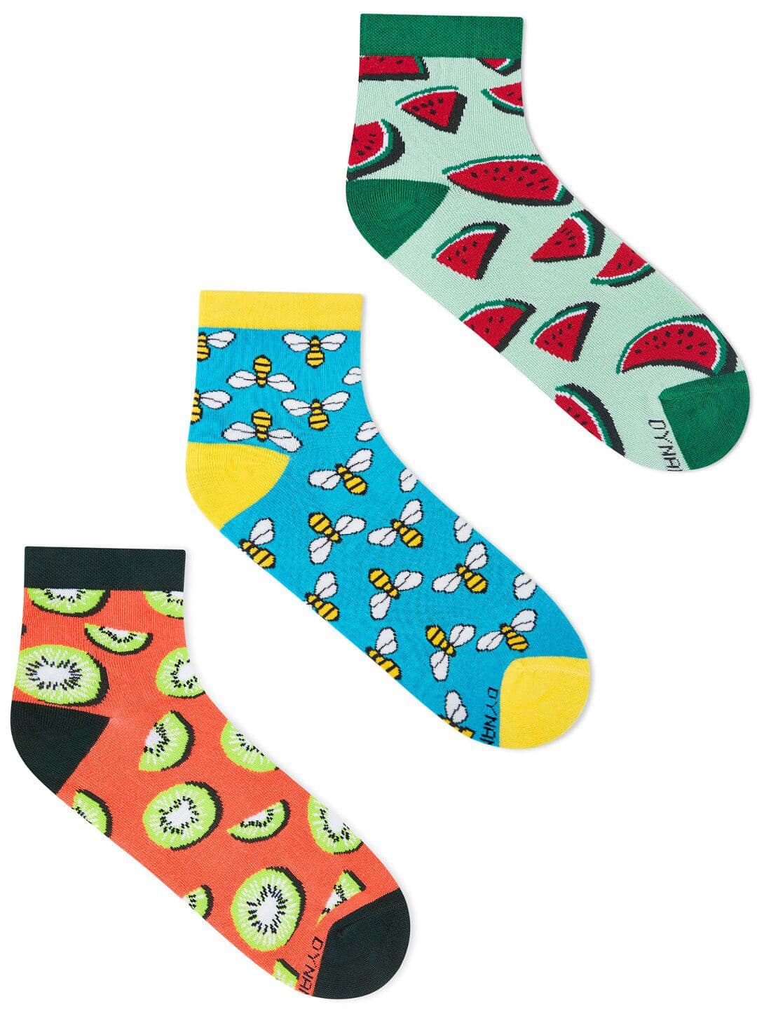 Dynamocks Pack Of 3 Cotton Printed Ankle-Length Socks - view 1