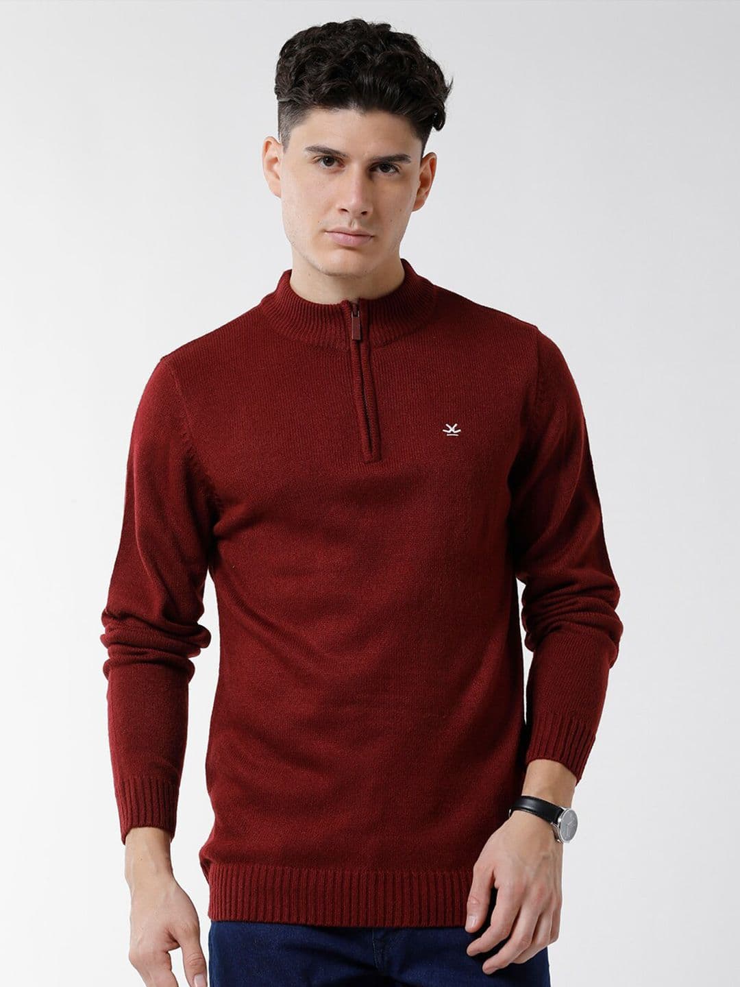 WROGN Men Pullover with Zip Cotton Detail - view 1