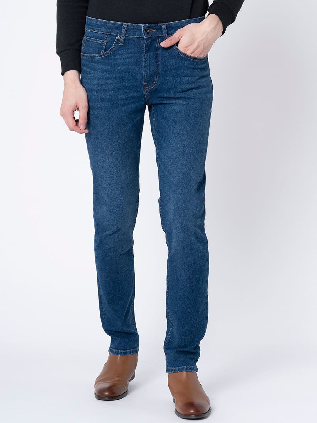 Red Tape Men Skinny Fit Light Fade Cotton Stretchable Jeans - view 1