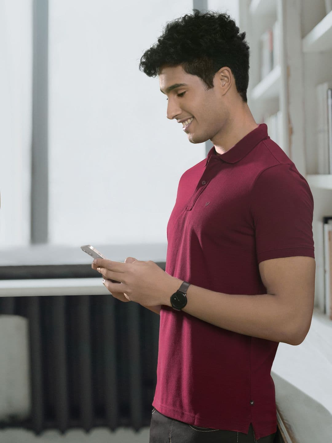 Blackberrys Solid Polo Collar T-shirt - view 1