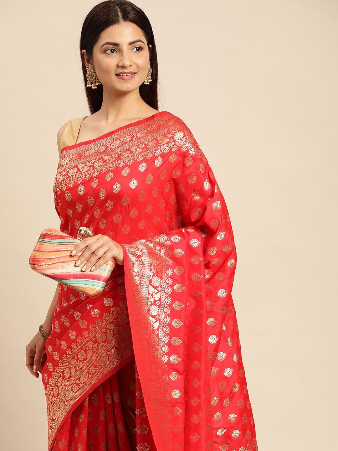 Royal Rajgharana Saree Woven Design Ethnic Motifs Zari Art Silk Banarasi Saree - view 1