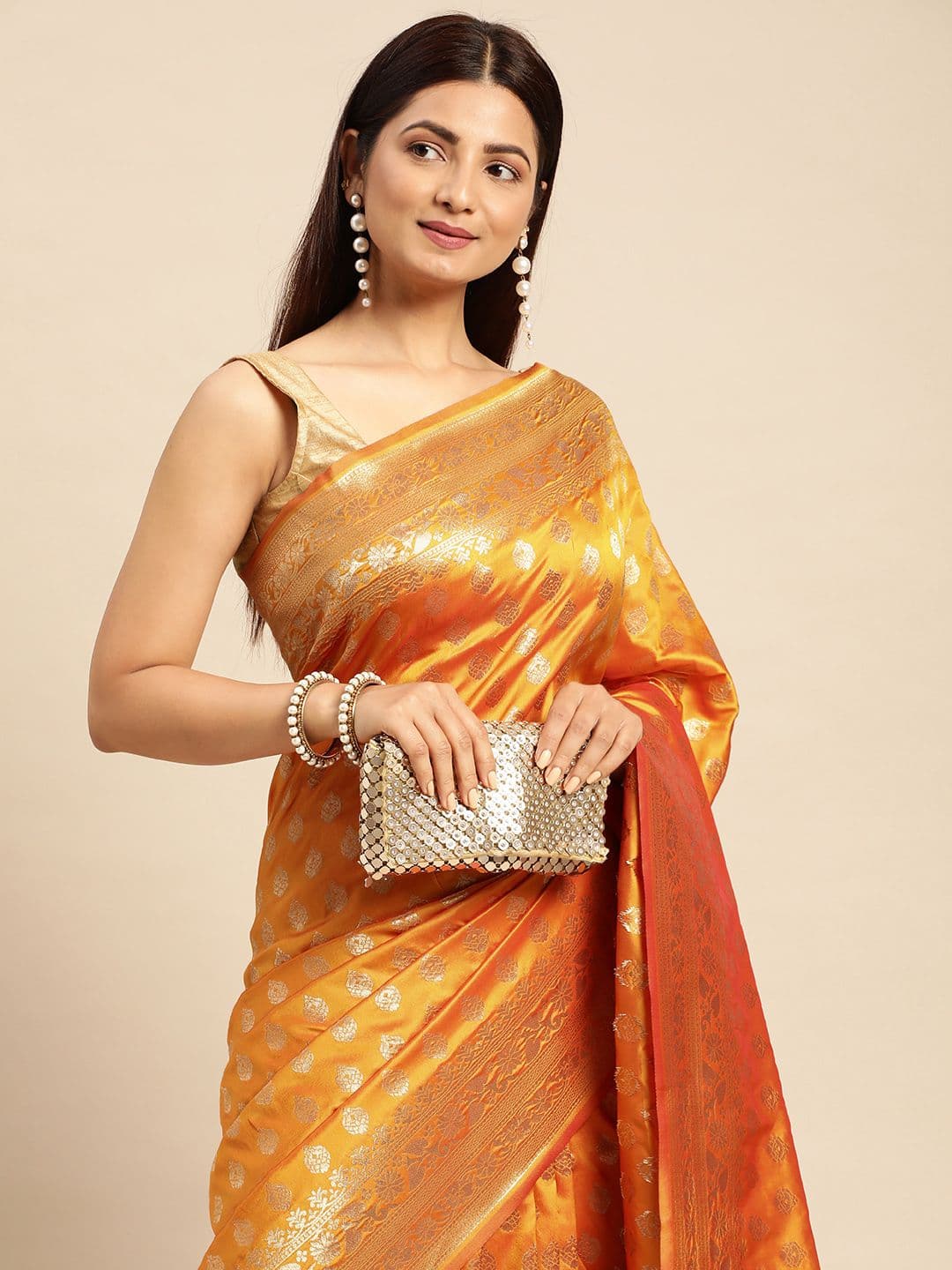 Royal Rajgharana Saree Woven Design Ethnic Motifs Zari Art Silk Banarasi Saree - view 1