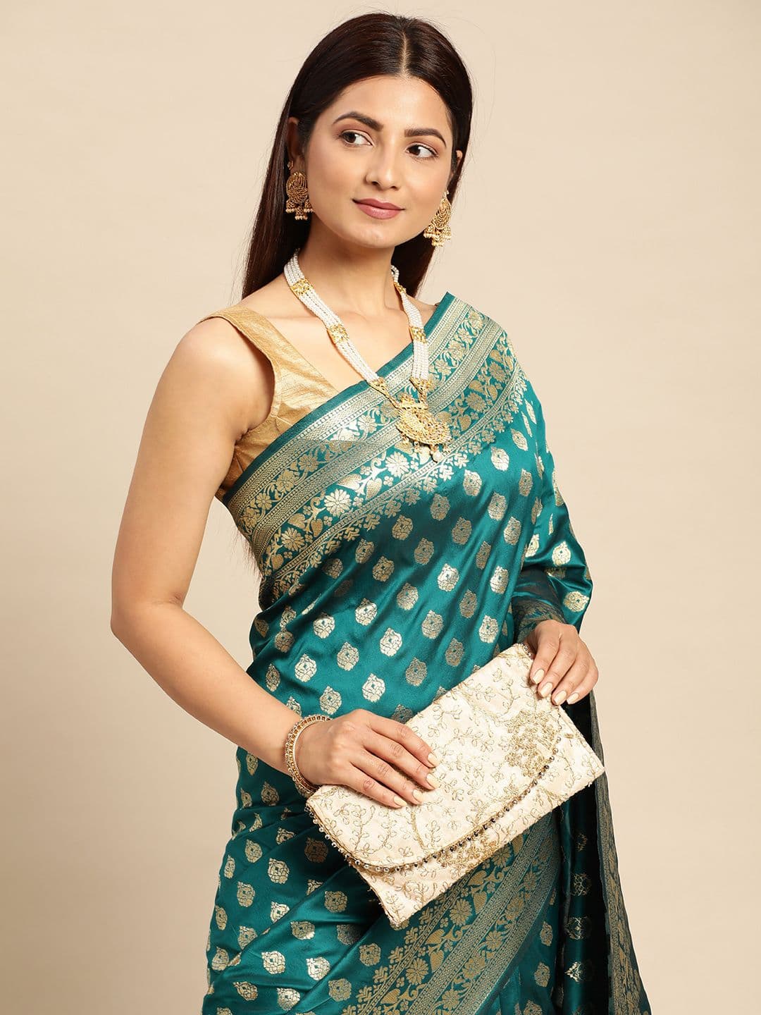 Royal Rajgharana Saree Woven Design Ethnic Motifs Zari Art Silk Banarasi Saree - view 1