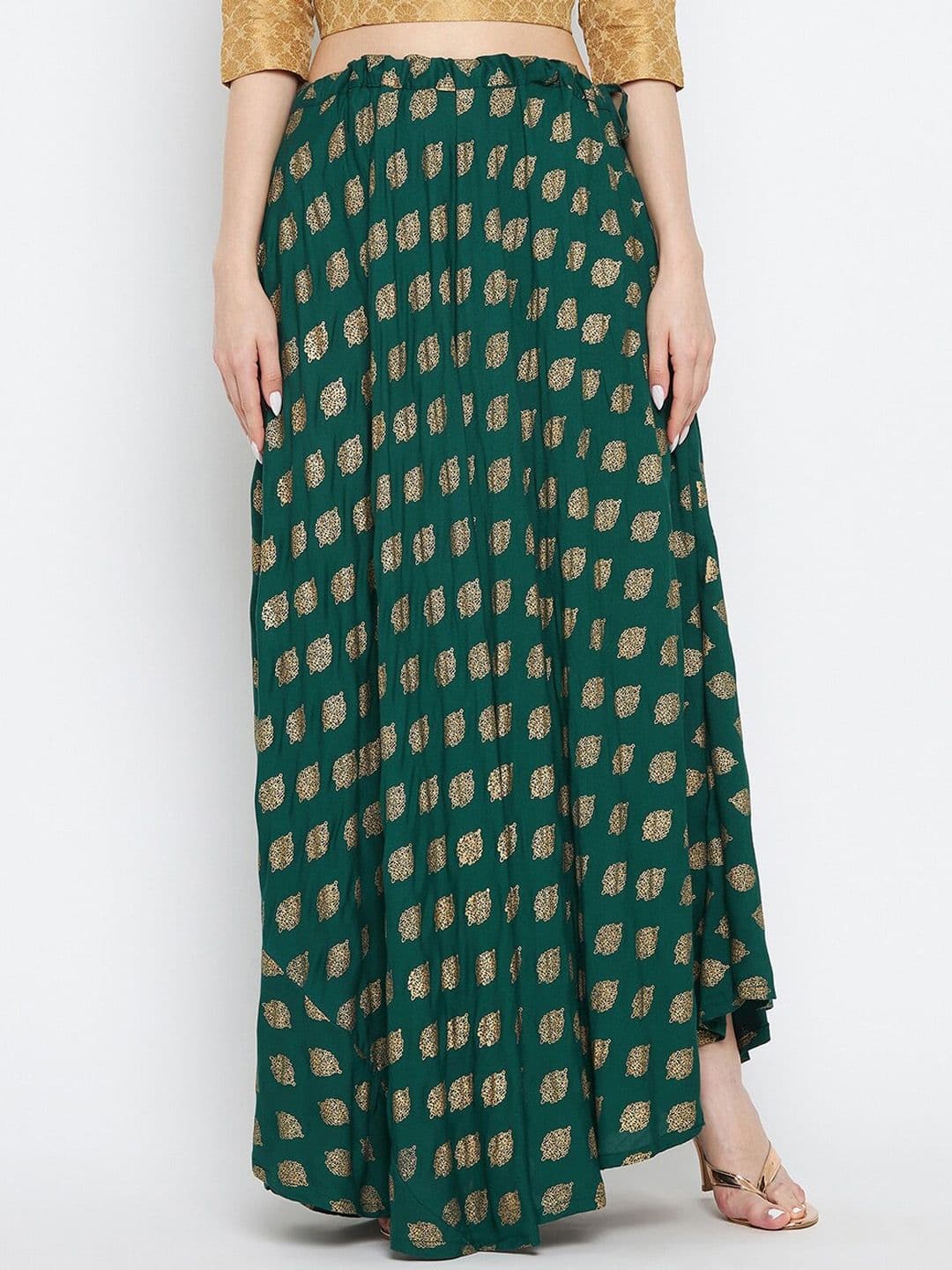 Clora Creation Printed Flared Maxi Skirt - view 1