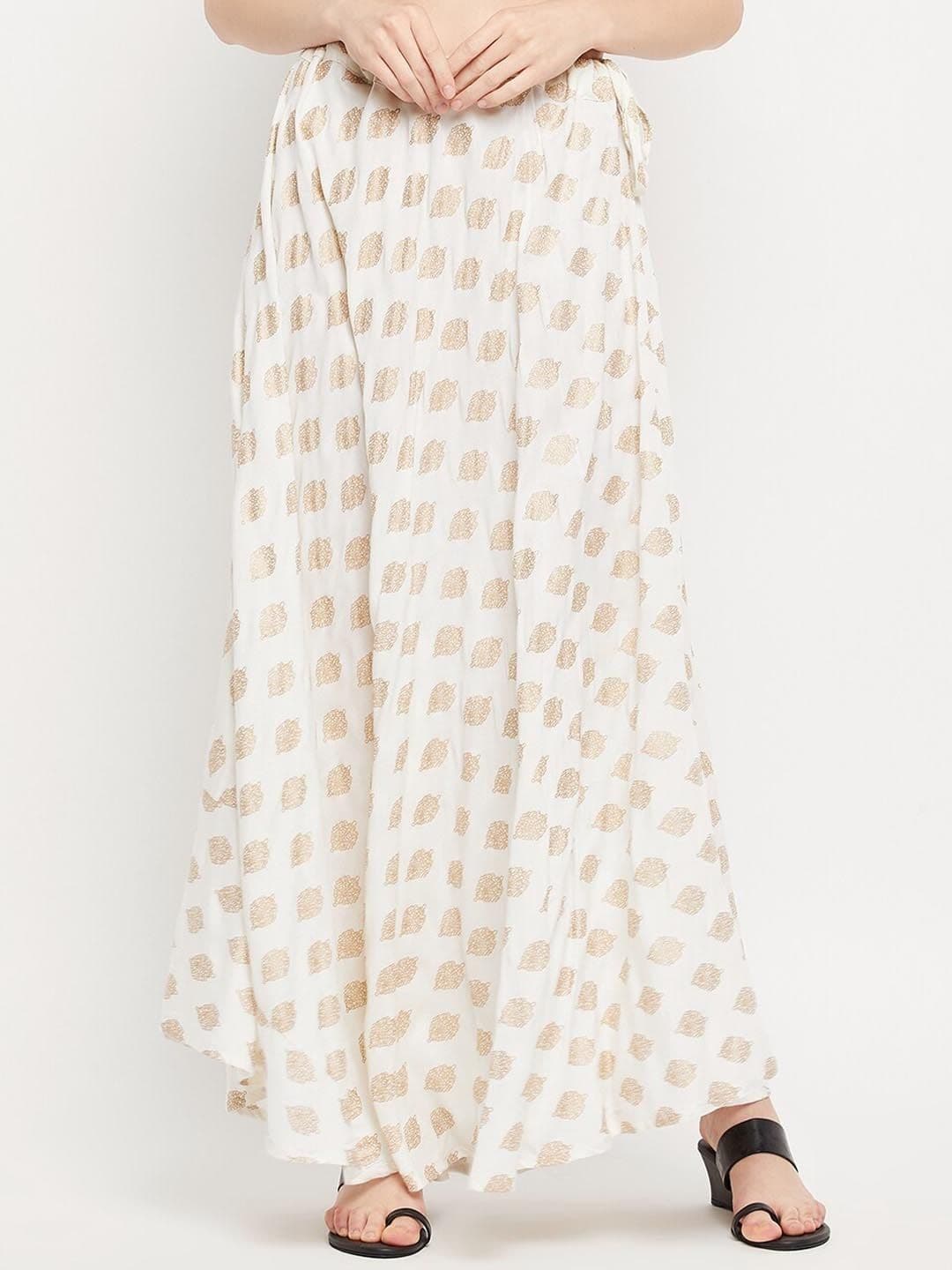 Clora Creation Printed Flared Maxi Skirt - view 1
