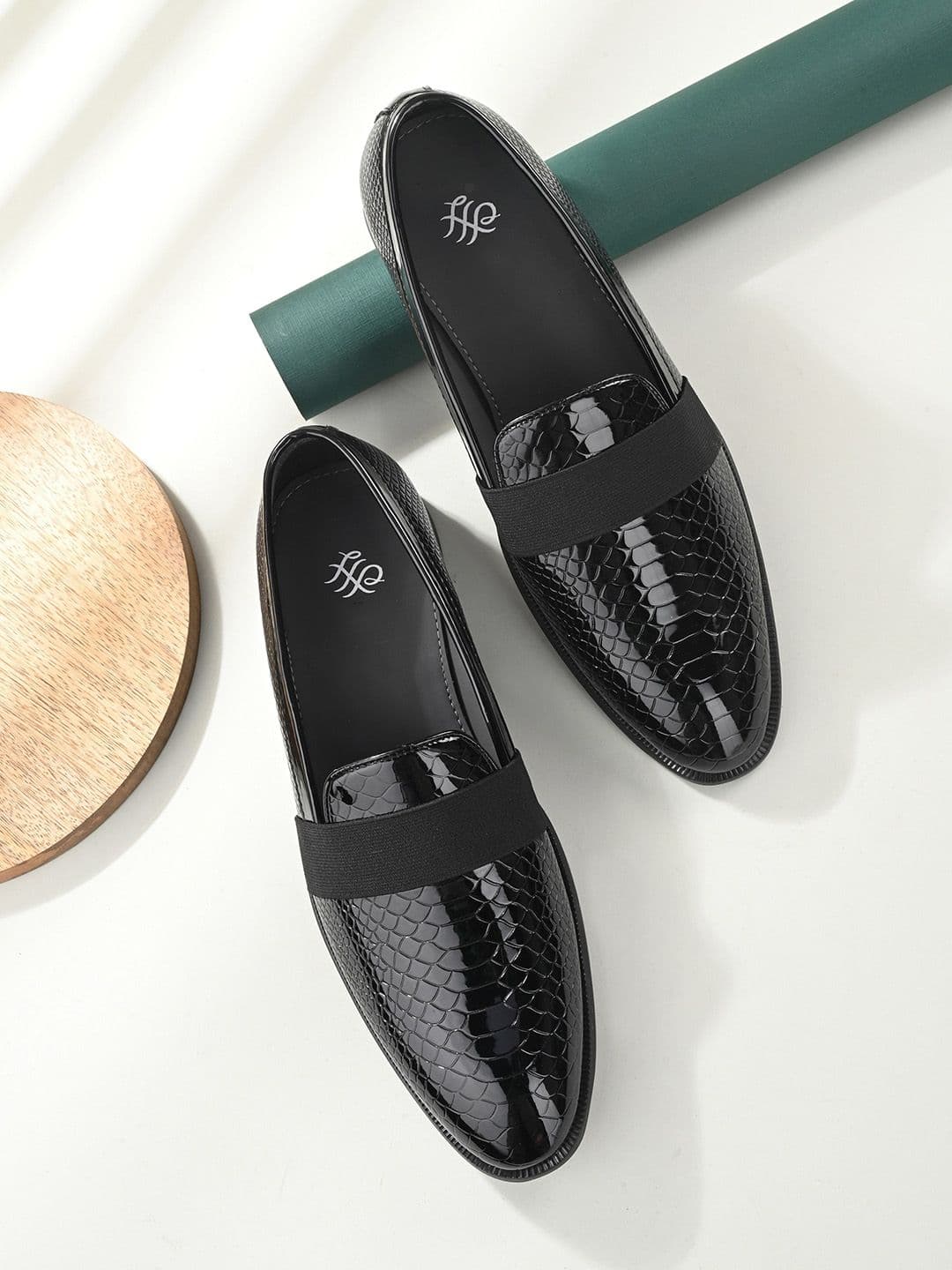 House of Pataudi Men Textured Formal Loafers - view 1