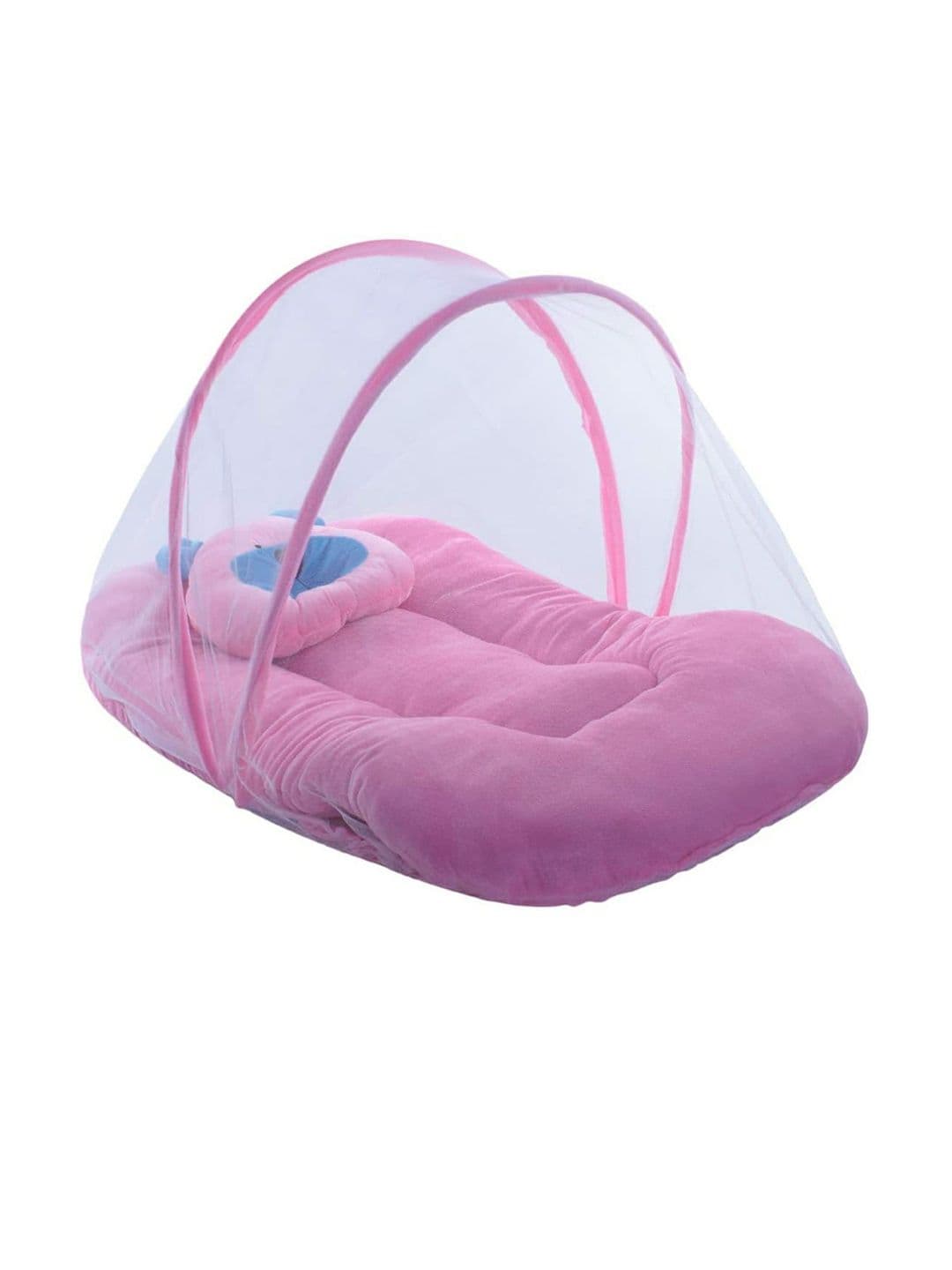 Bajo's Infants Pink Velvet Mosquito Net Bedding - view 1
