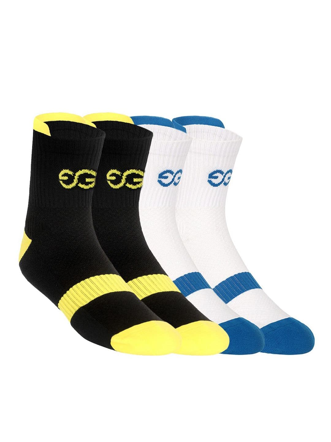 SuperGear Men Pack Of 2 Patterned Cotton Ankle-Length Cycling Socks - view 1