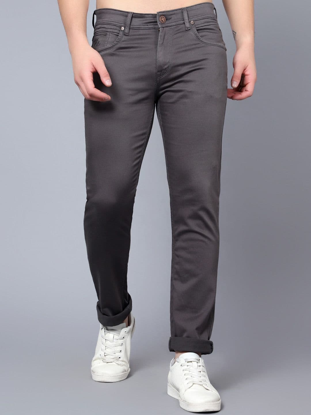 Cantabil Men Low Rise Clean Look Stretchable Cotton Jeans - view 1