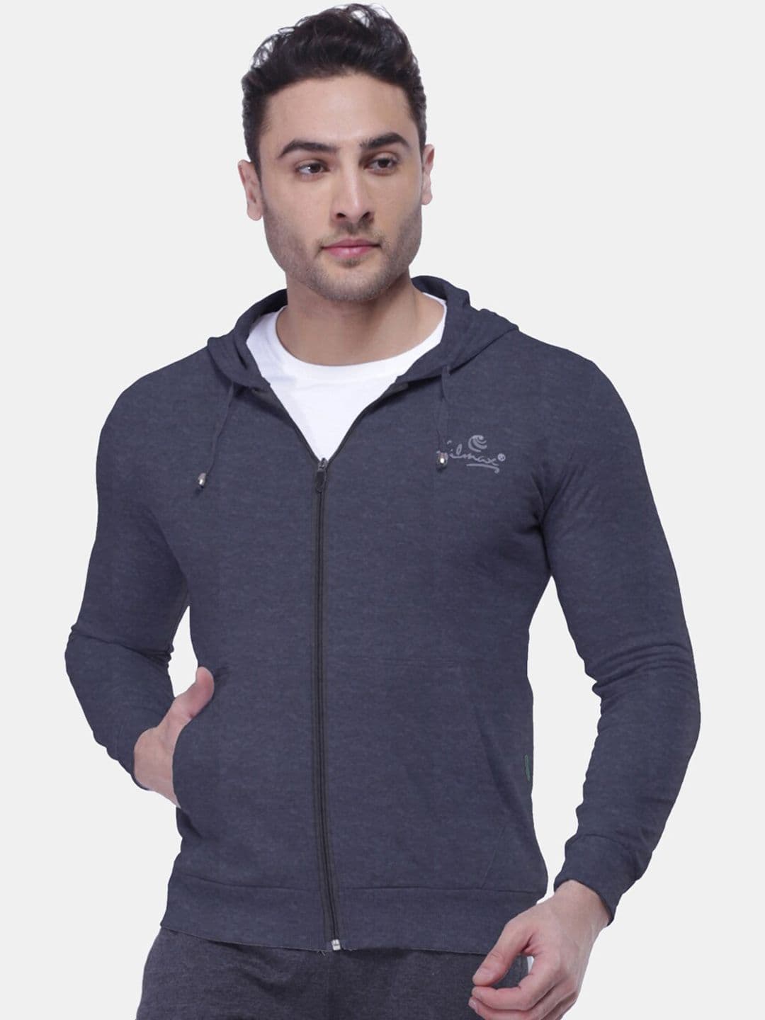 FILMAX ORIGINALS Pure Cotton Long Sleeves Hooded Sporty Jacket - view 1