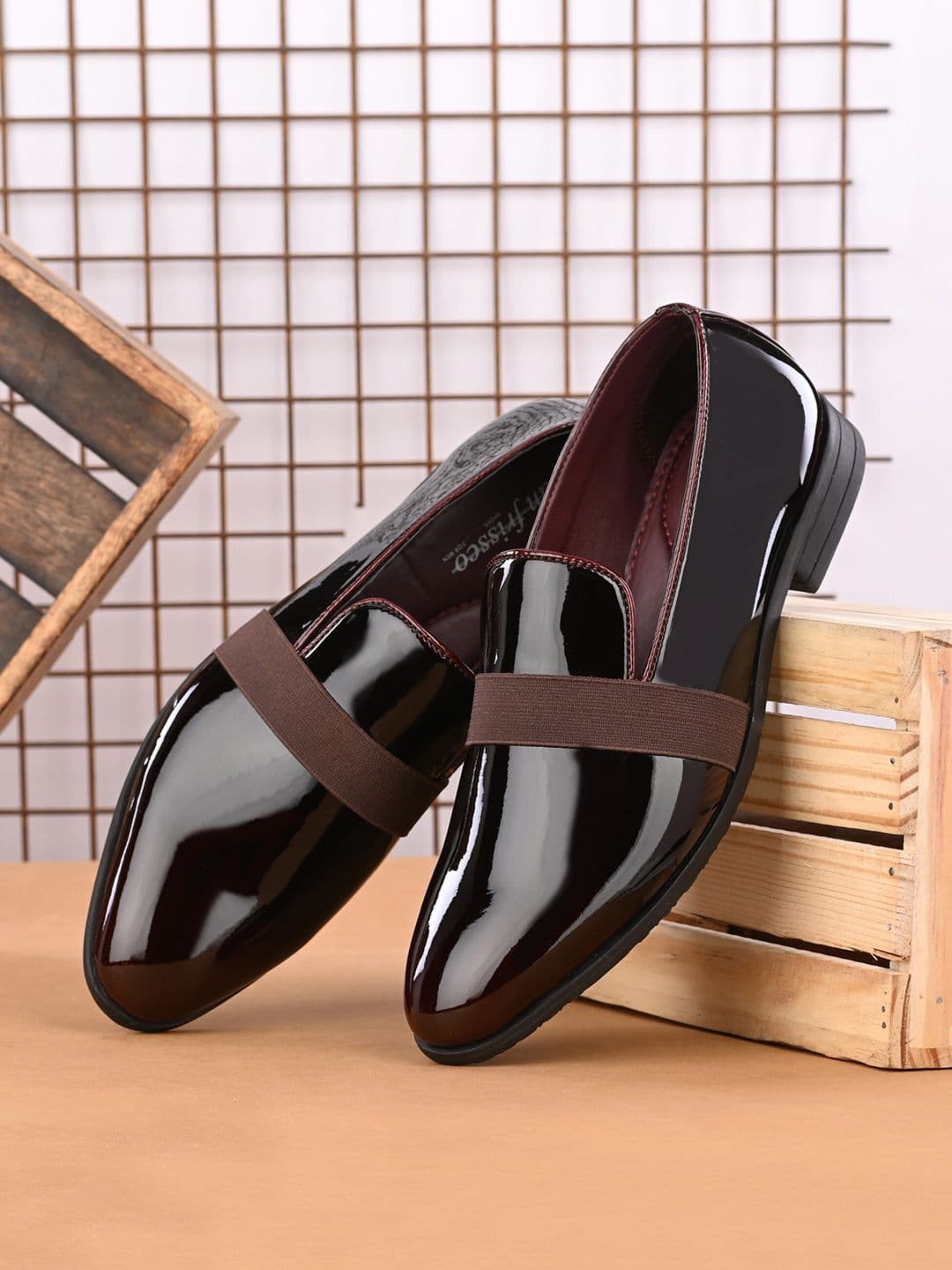 San Frissco Men Pointed Toe Comfort Fit Formal Slip On Moccasins - view 1