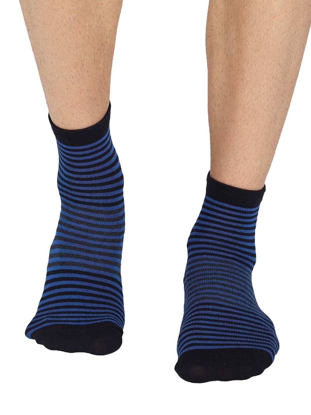 Bodycare Men Pack Of 2 Striped Cotton Above Ankle-Length Socks - view 1