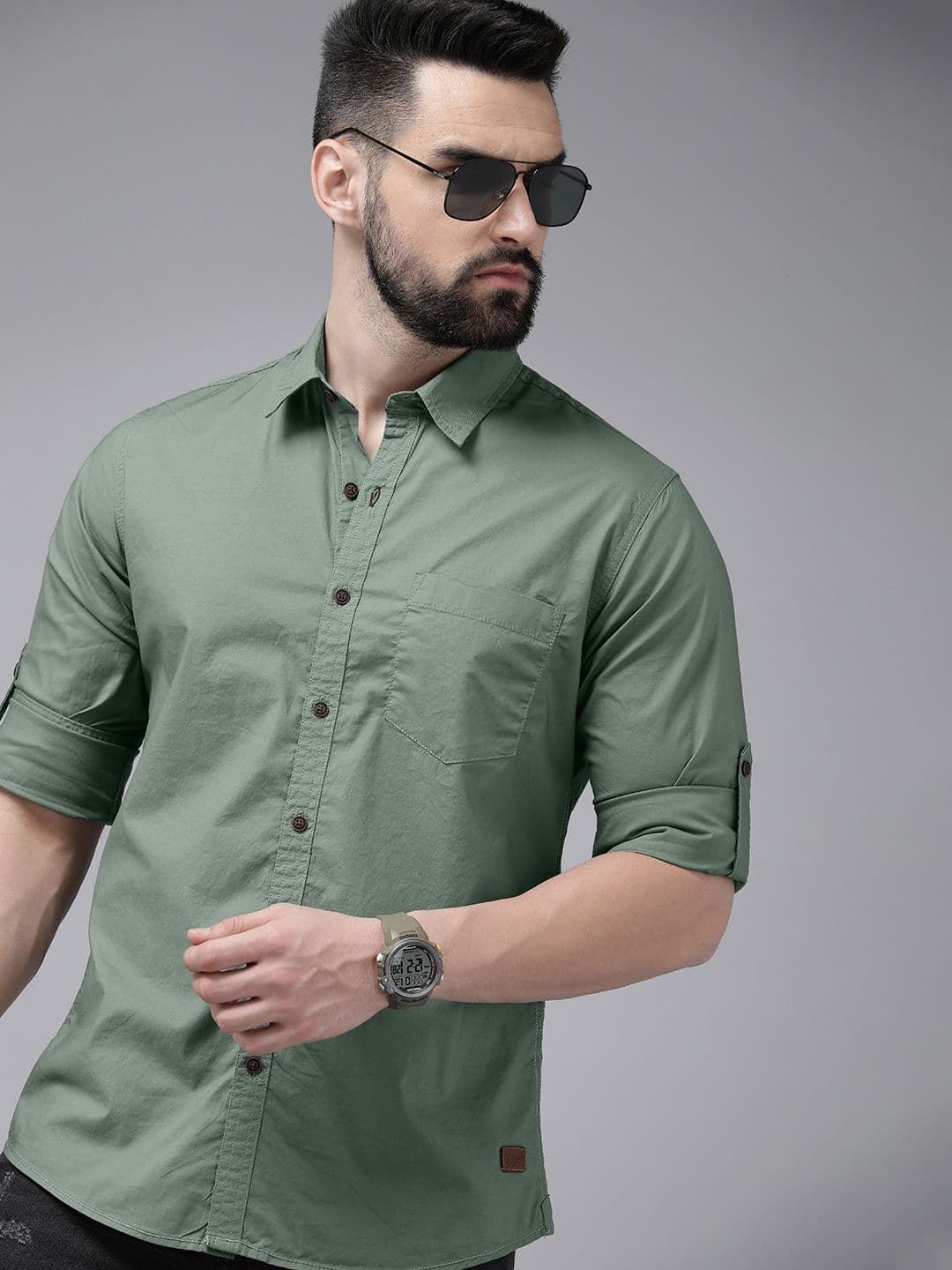The Roadster Lifestyle Co. Men Solid Casual Shirt