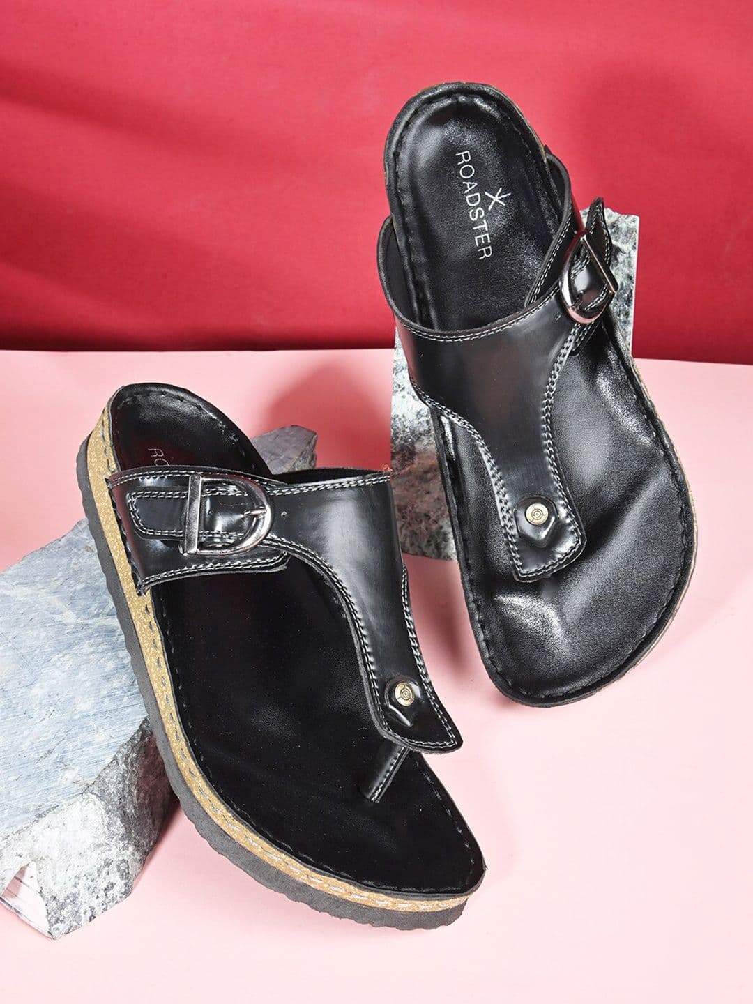 The Roadster Lifestyle Co. Men Faux Leather Slip-On Comfort Sandals - view 1