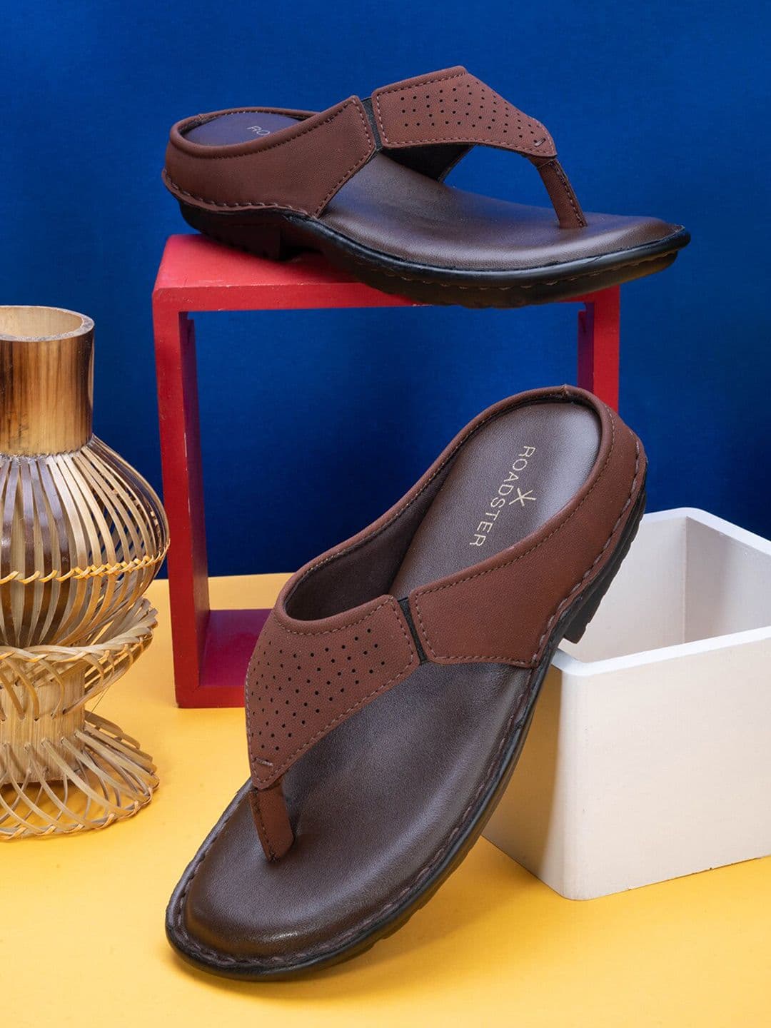 The Roadster Lifestyle Co. Men Textured Slip-On Comfort Sandals - view 1