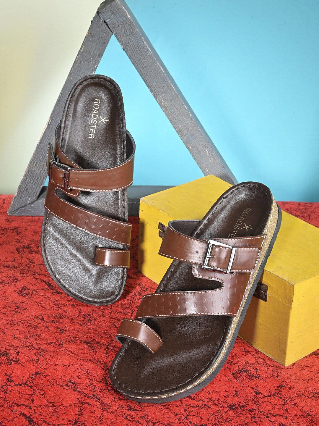 The Roadster Lifestyle Co. Men Textured Slip-On Comfort Sandals - view 1