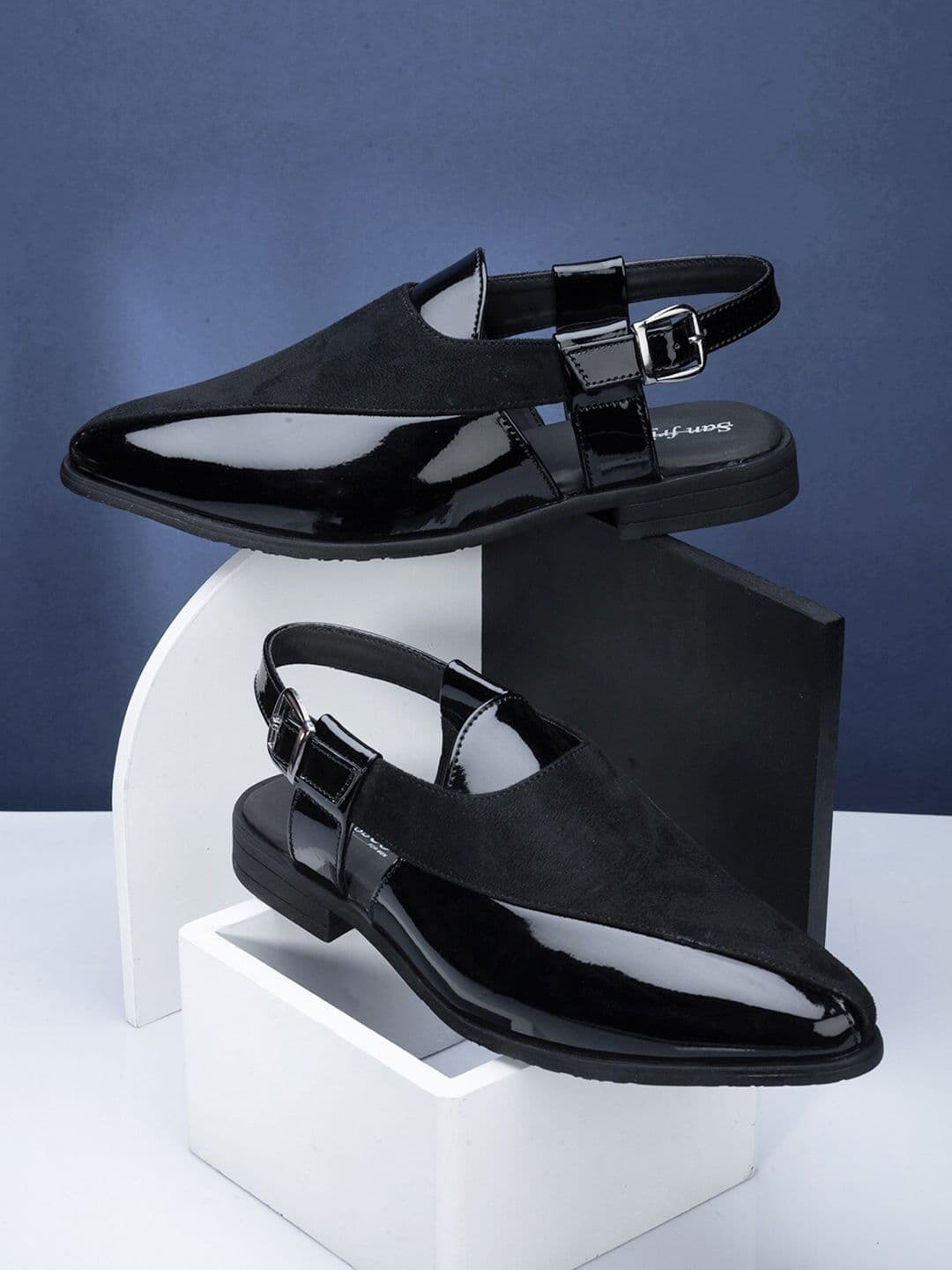 San Frissco Men Solid Shoe-Style Sandals - view 1
