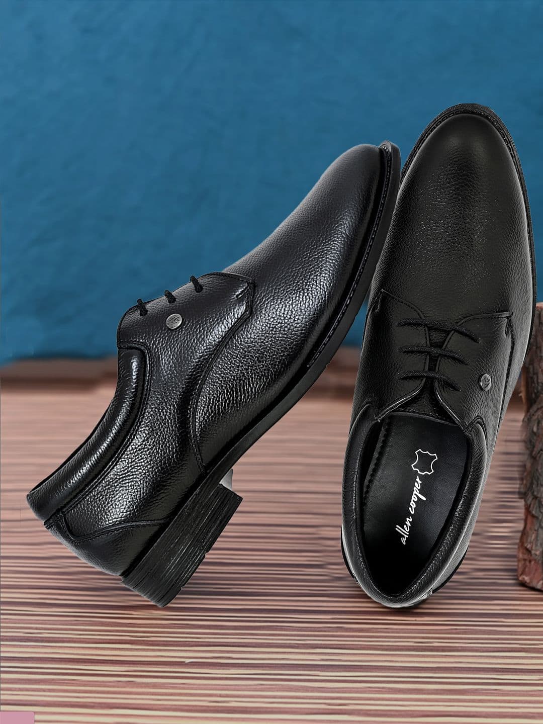 Allen Cooper Men Round-Toe Leather Formal Derbys - view 1