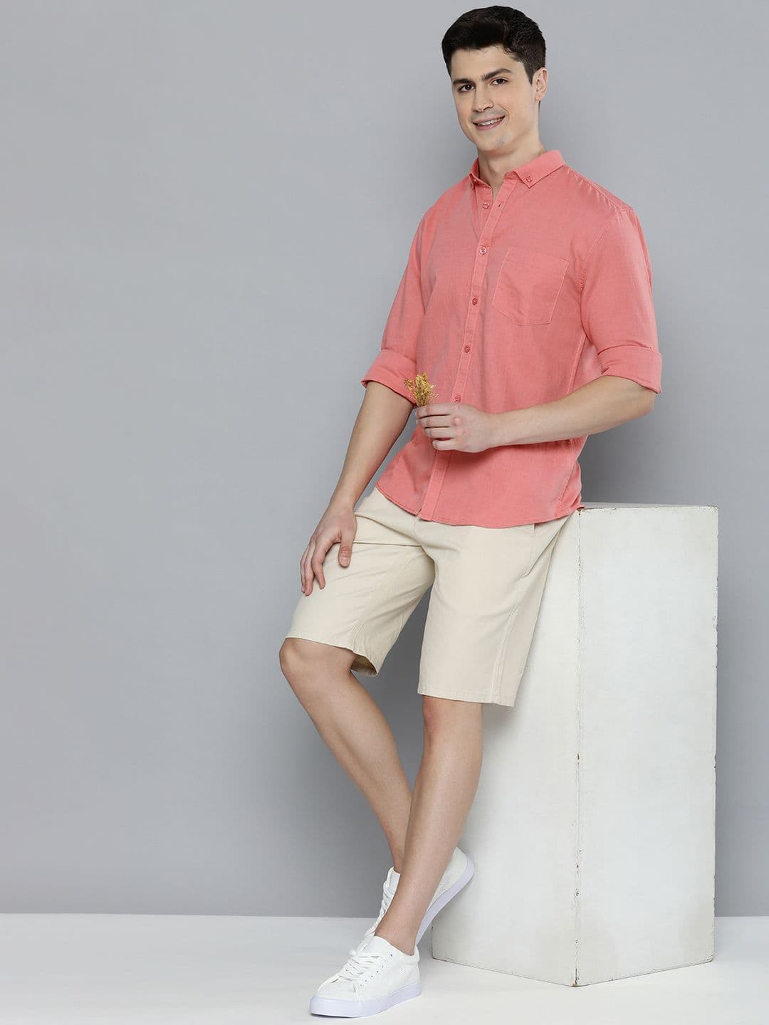 Mast & Harbour Men Standard Cotton Linen Casual Shirt - view 1