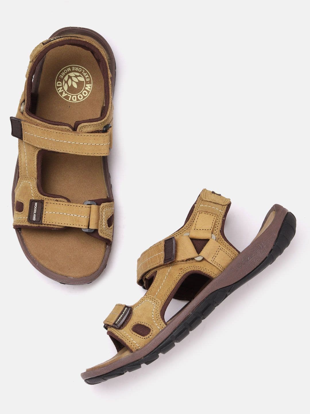 Woodland Men Leather Comfort Sandals - view 1