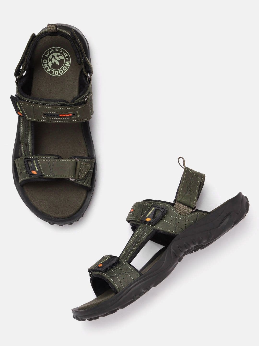 Woodland Men Leather Comfort Sandals - view 1