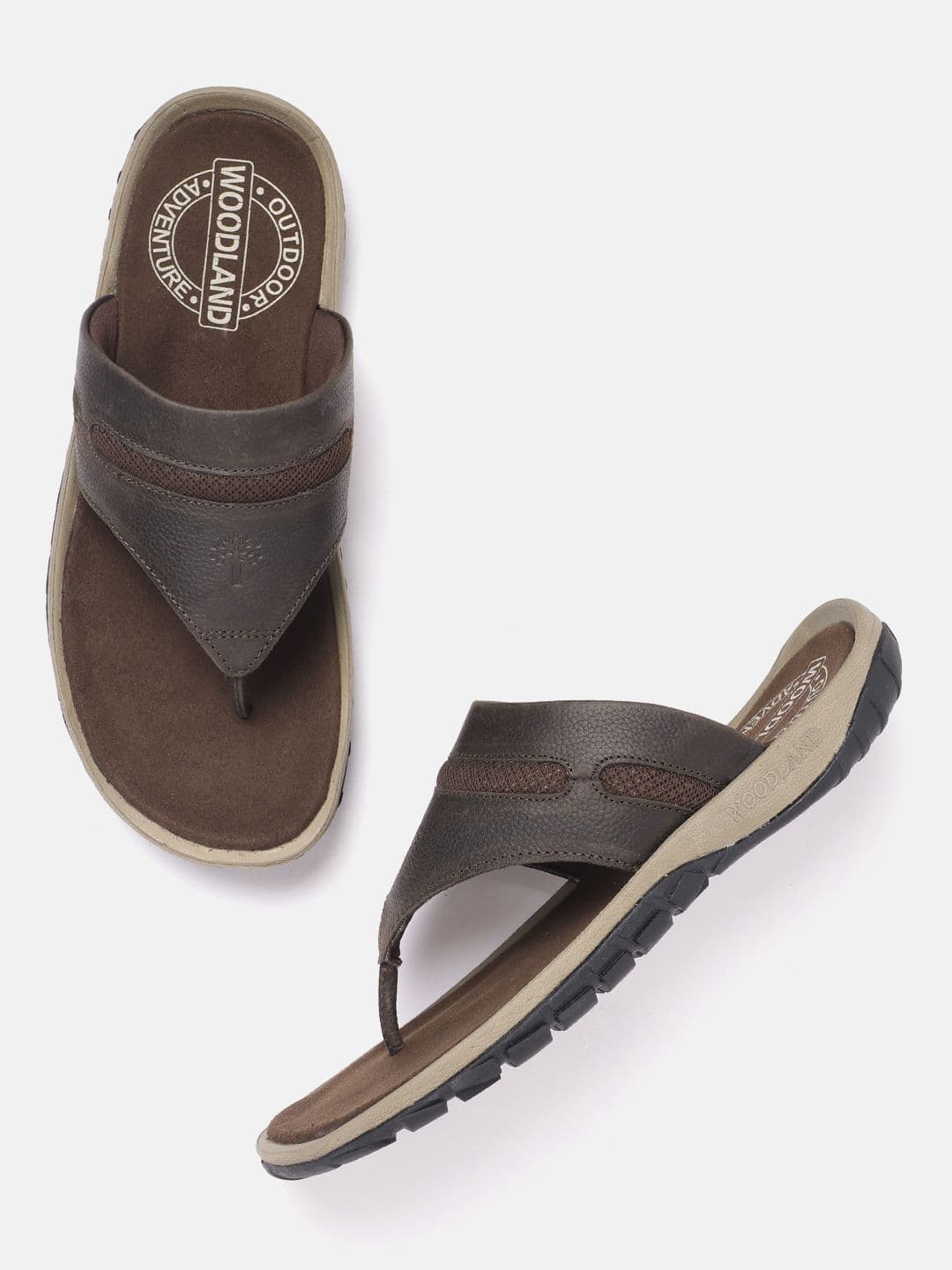 Woodland Men Leather Comfort Sandals - view 1