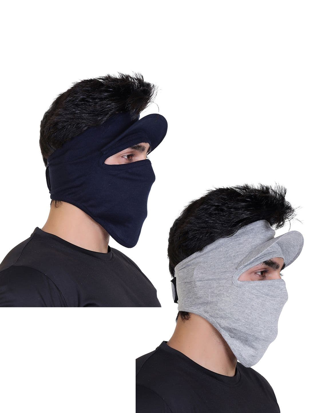 Gajraj Pack Of 2 Cotton Full Face Masks With Visor - view 1