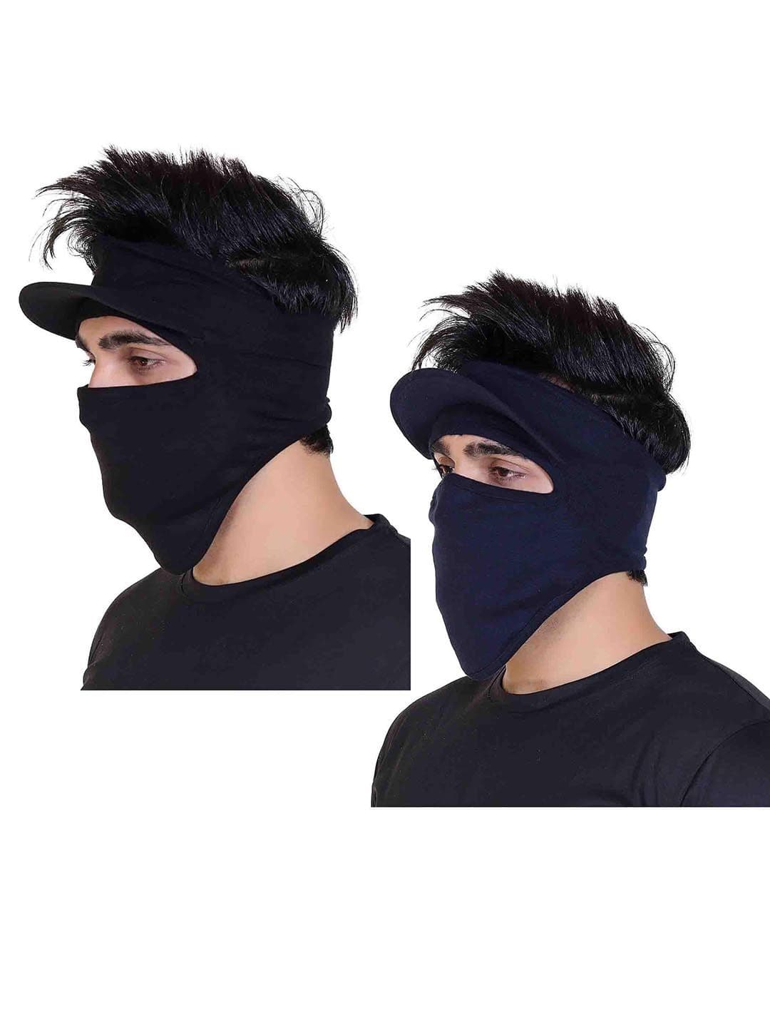Gajraj Pack Of 2 Cotton Full Face Masks With Visor - view 1