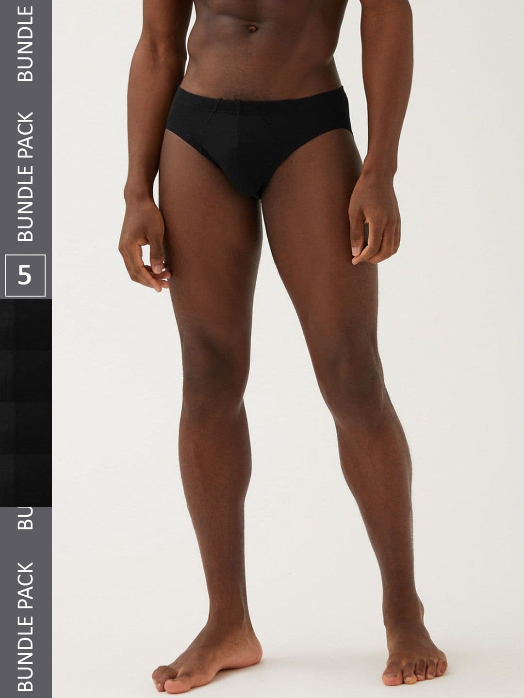 Marks & Spencer Men Pack Of 5 Cotton Basic Briefs T142533FBLACK - view 1