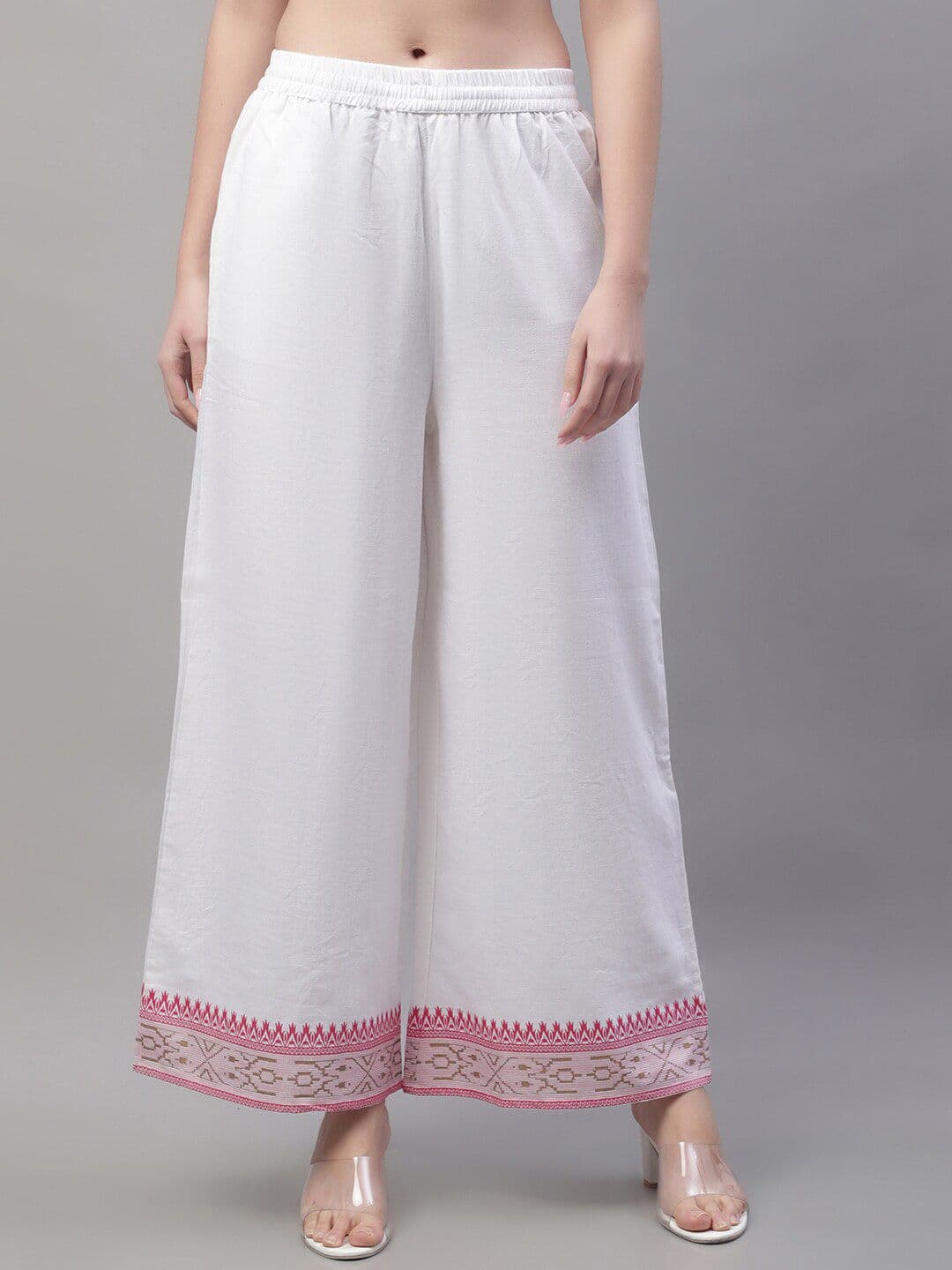 Pistaa Women Cotton Flared Palazzos - view 1