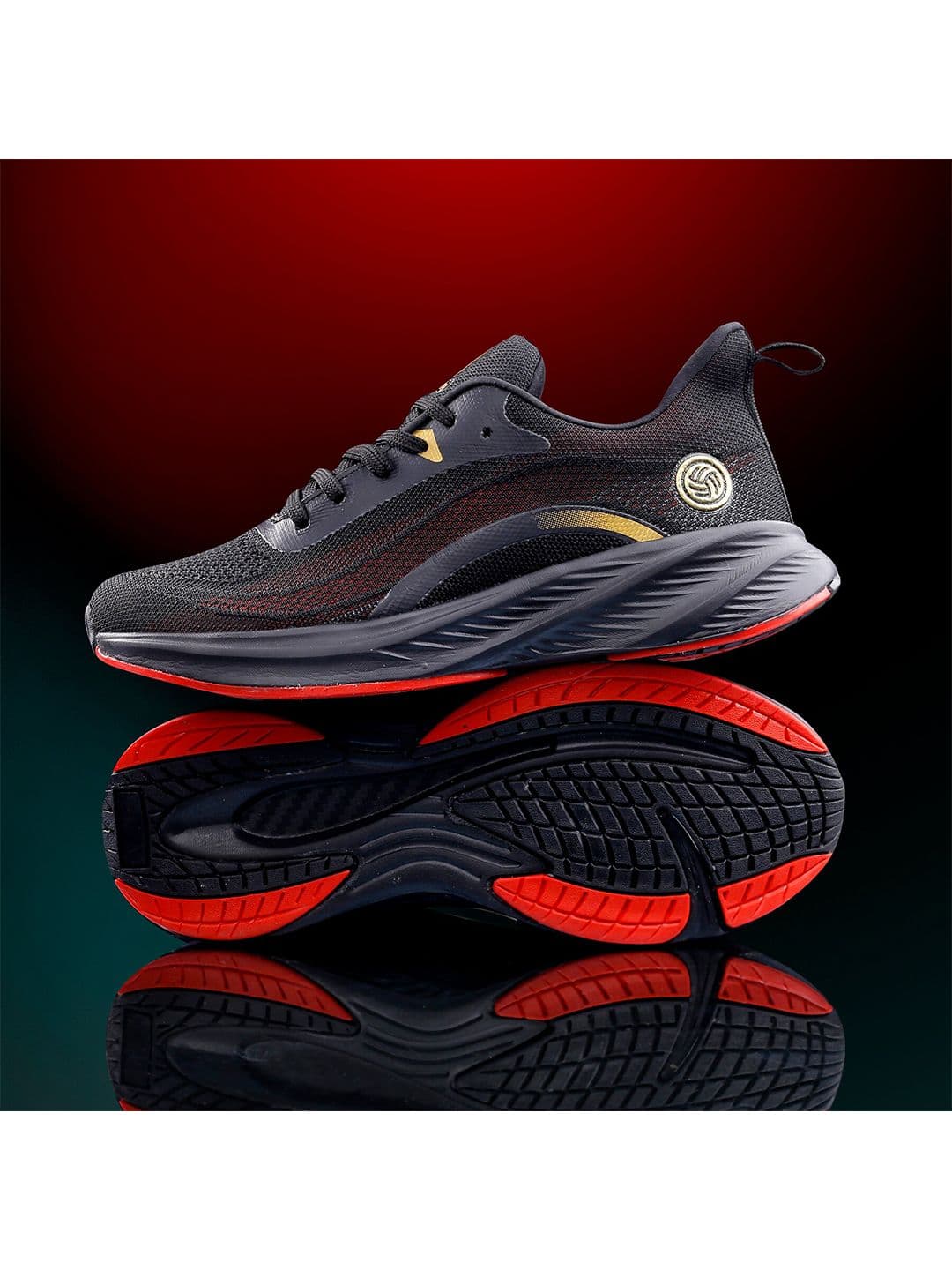 bacca bucci Men Black Mesh Training or Gym Non-Marking BBMG8213A Running Sports Shoes - view 1