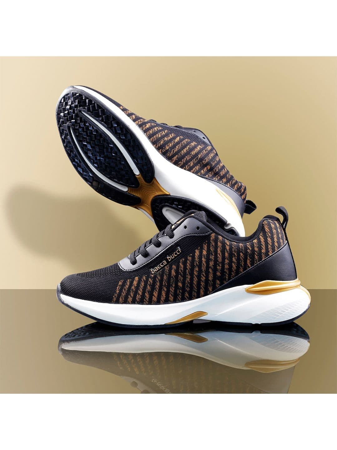 bacca bucci Men Black Mesh Training or Gym Non-Marking BBMG8208D Cushioned Sports Shoes - view 1