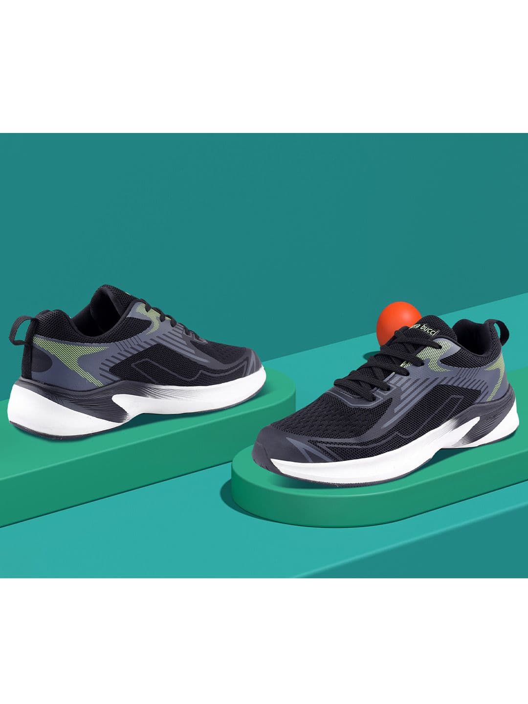 bacca bucci Men Black Mesh Training or Gym Non-Marking BBMG8212A Running Sports Shoes - view 1
