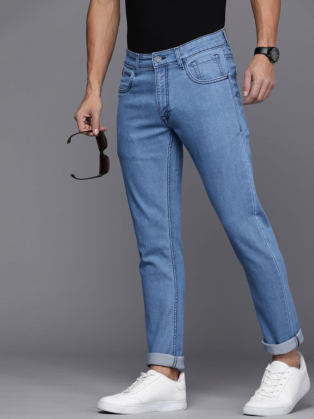 WROGN Men Slim Fit Mid-Rise Stretchable Jeans - view 1
