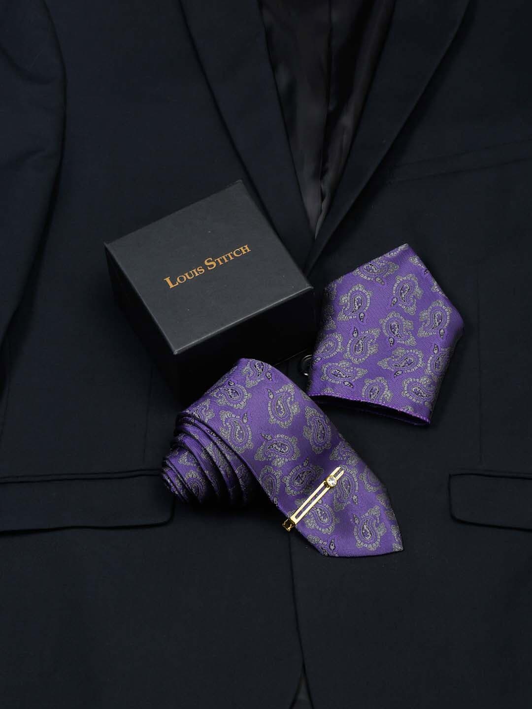 LOUIS STITCH Men Silk Necktie Accessory Gift Set - view 1