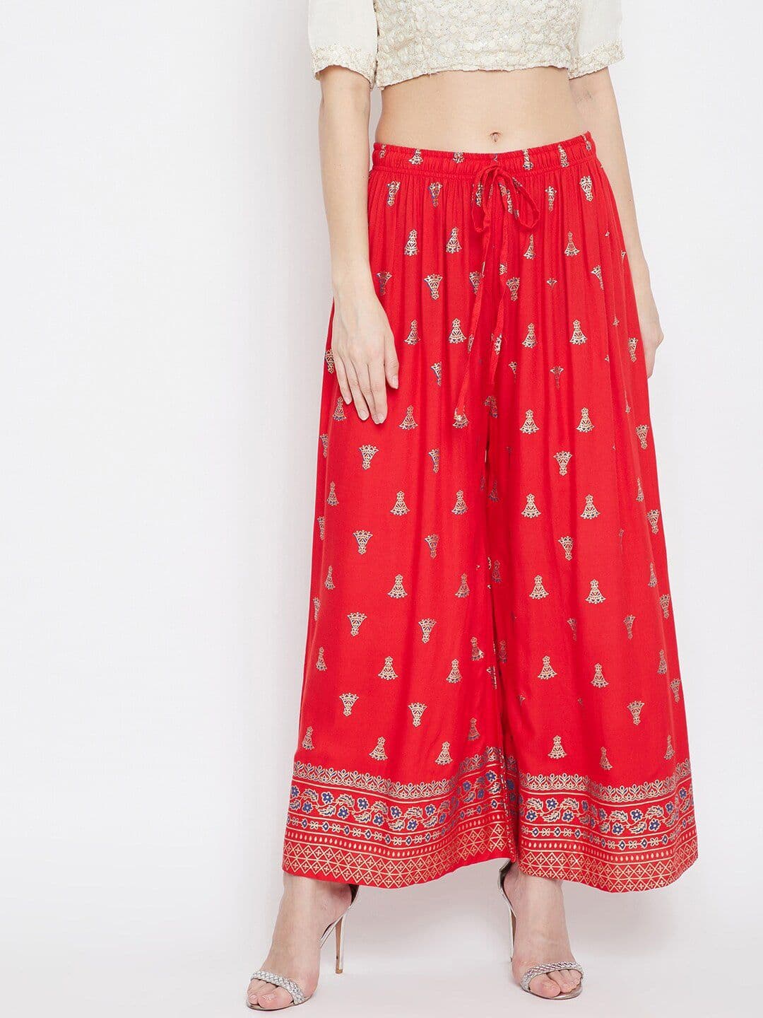 Clora Creation Women Ethnic Motifs Printed Flared Ethnic Palazzos - view 1