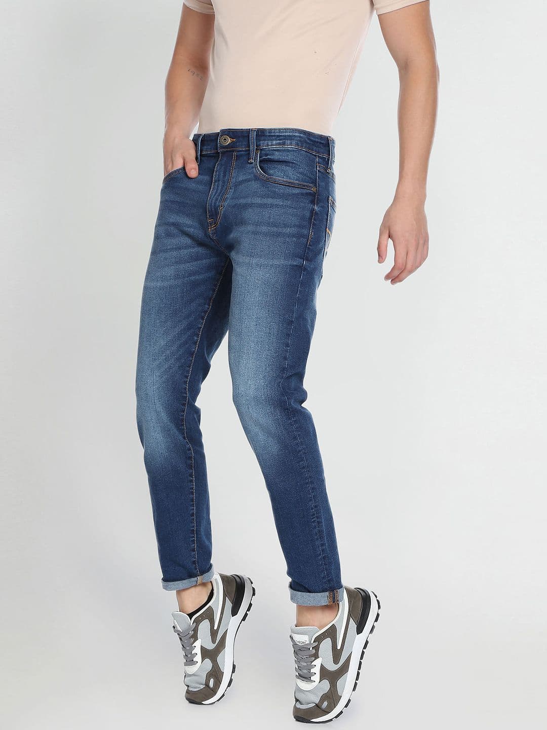 Flying Machine Slash Slim Tapered Fit Authentic Signature Jeans - view 1