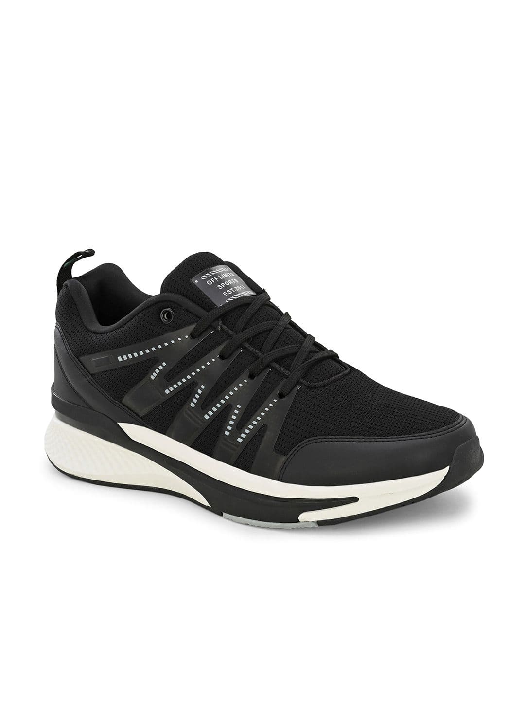OFF LIMITS Men Black Mesh Non-Marking Running Sports Shoes - view 1
