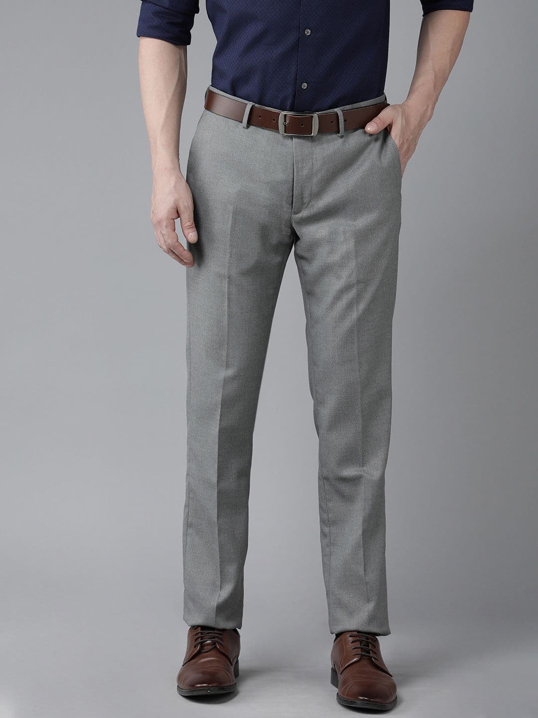Arrow Men Solid Tailored Fit Formal Trousers - view 1
