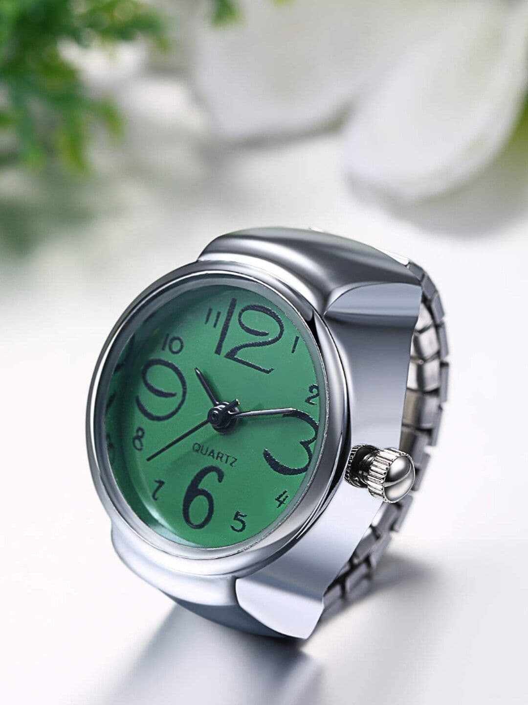 YouBella Silver-Plated Adjustable Watch Finger Ring