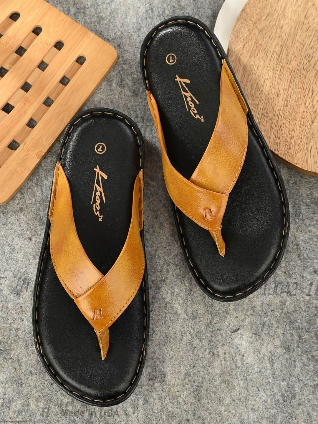knoos Men Textured Slip-On Comfort Sandals - view 1