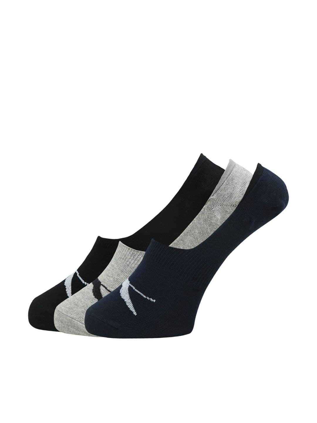 Slazenger Men Pack Of 3 Assorted Brand Logo Printed Light-Weight Shoe Liner Loafer Socks - view 1