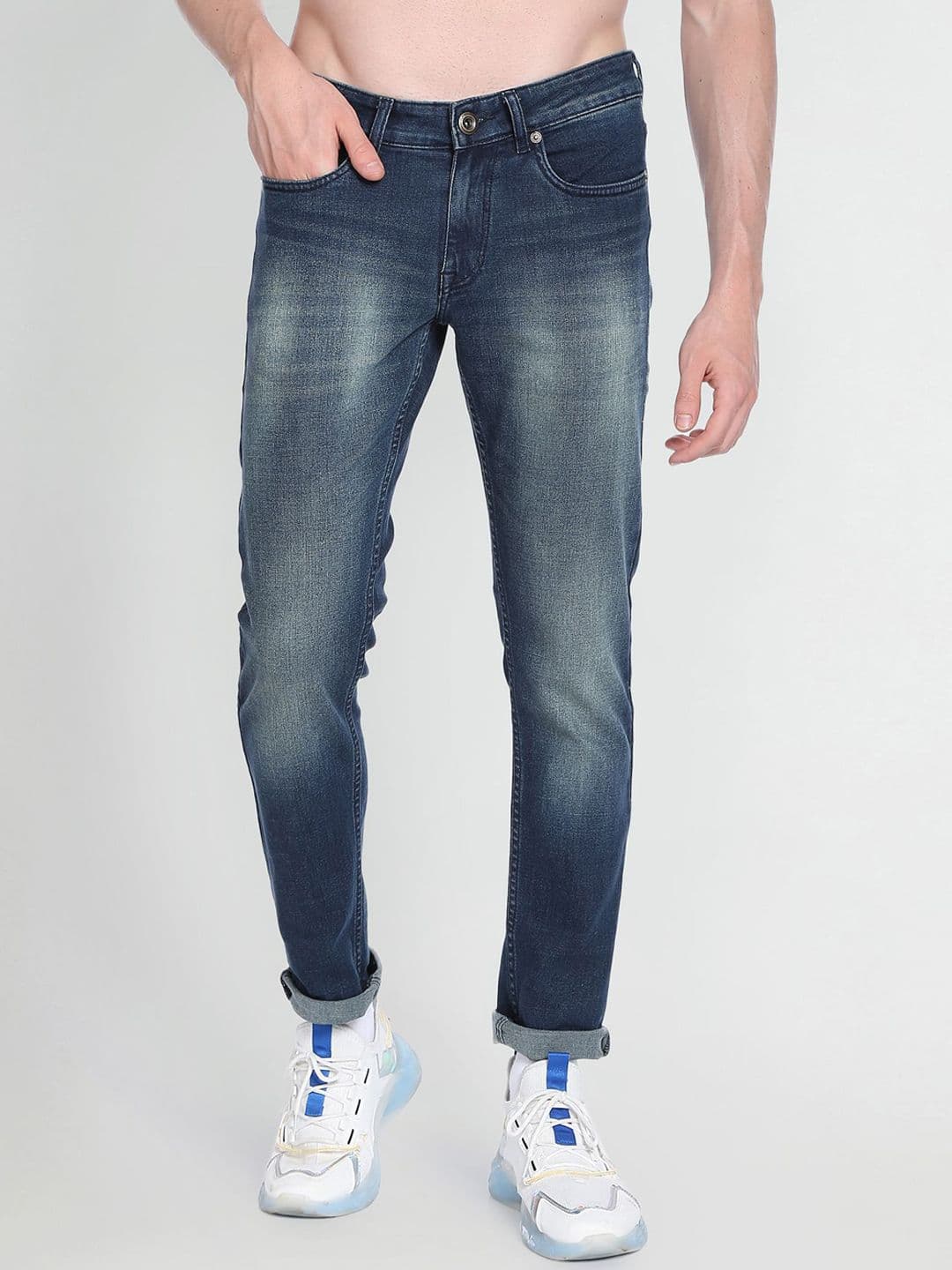 Flying Machine Stone Wash Jackson Skinny Fit Jeans - view 1